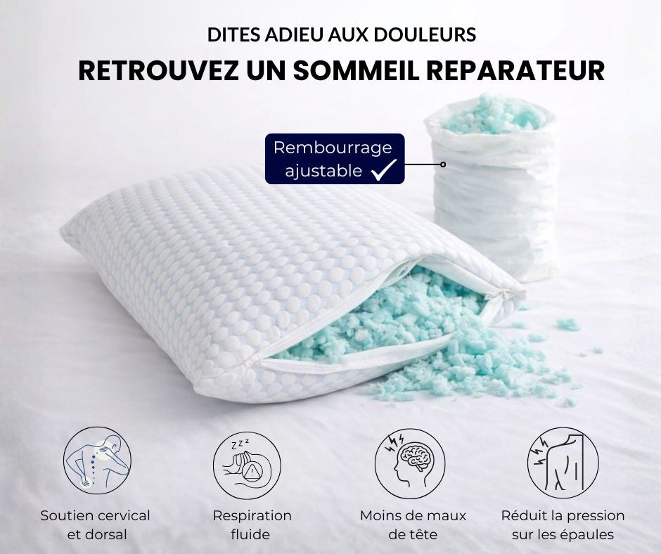 Oreiller NUR™- Oreiller ajustable